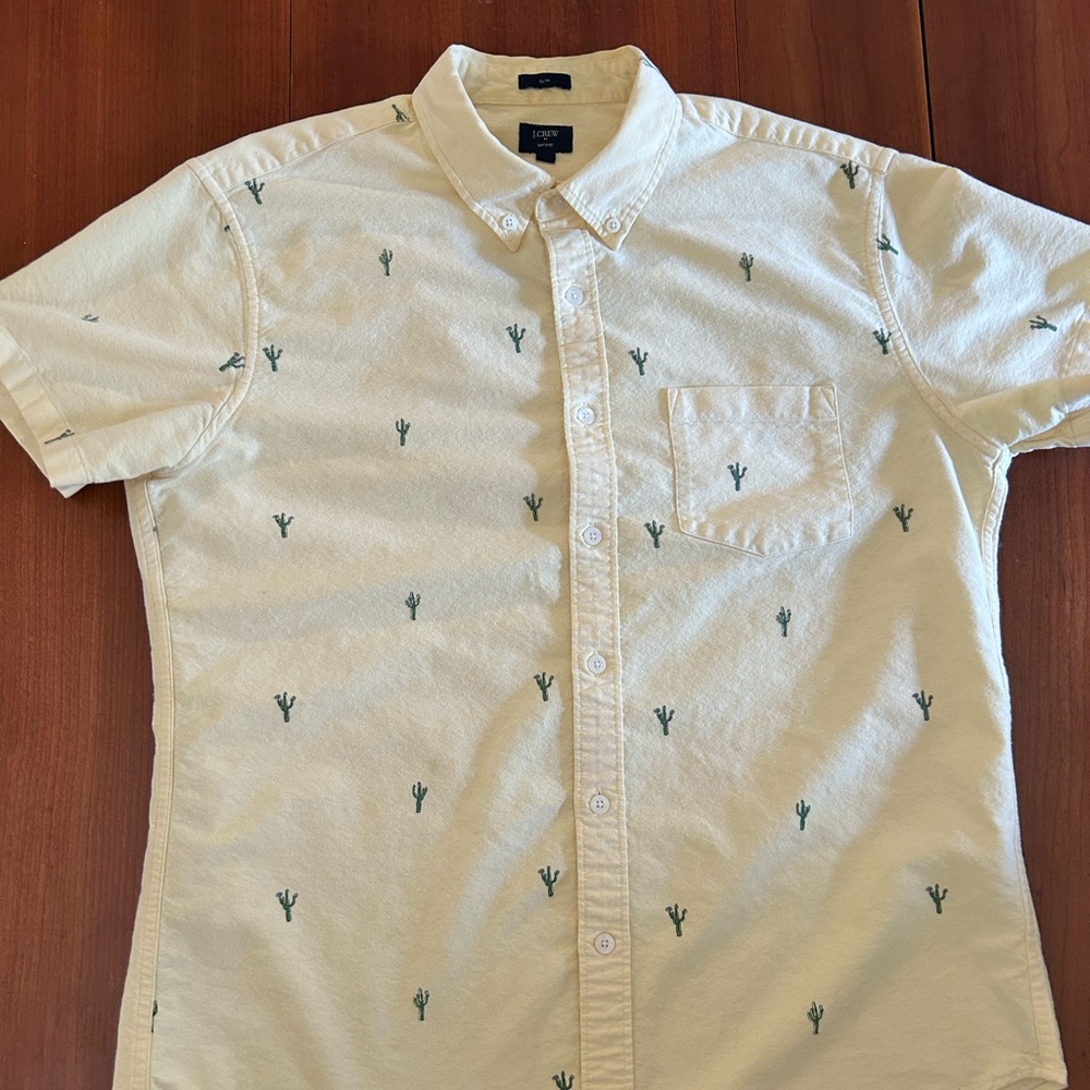 J. Crew Yellow Casual Button Down Shirt